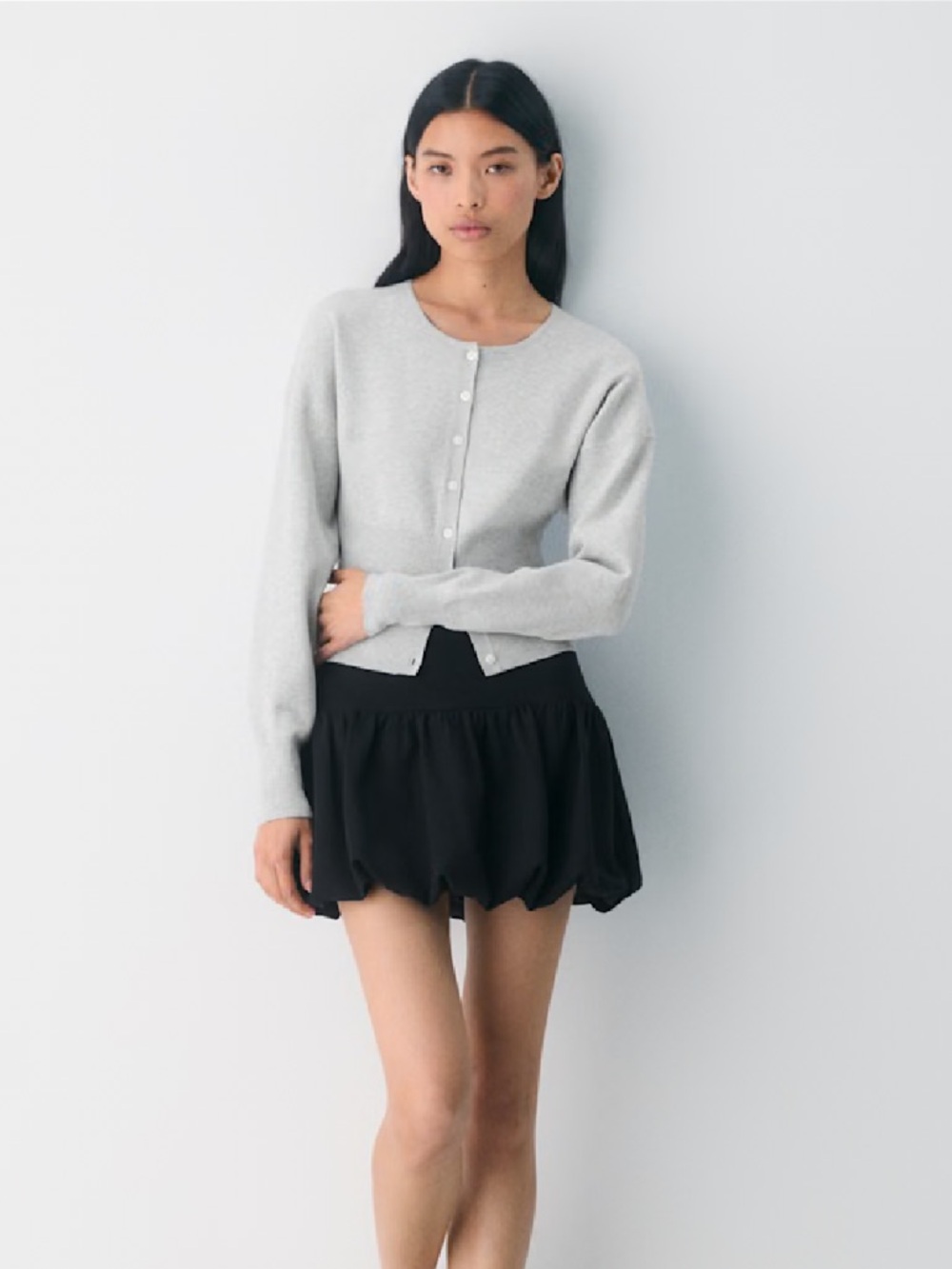 Aritzia Wilfred Golightly Cardigan XS Heather Chrome